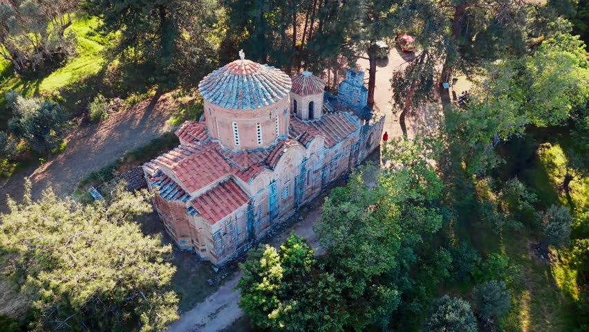 Orthodox Holy Church of the Virgin Mary Krena on Chios island, Greek islands in Aegean sea