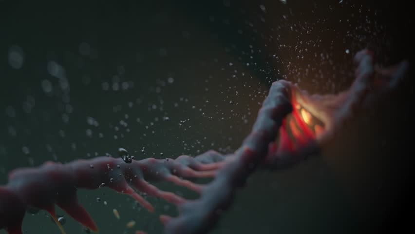 DNA reconstruction, evolution, and modification. 3D visualization of a DNA spiral with molecular movement, showcasing life evolution and genetic code formation in vibrant colors. - Powered by Shutterstock - Get 15% off with code: PIKWIZARD15