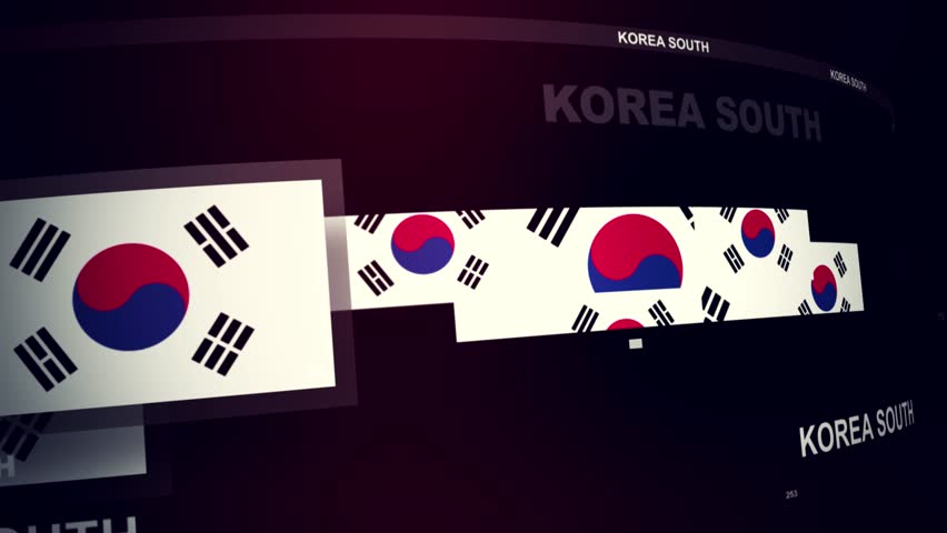 
Korea South Flag World News Intro