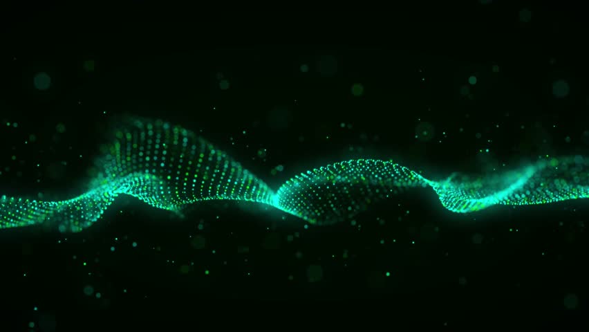 3D digital shiny dynamic wave. Flow digital structure. Secure cybersecurity data connection. Cyber technology background. 3D rendering.	