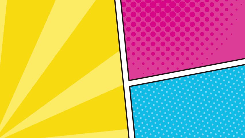 Comic book explosion frame animation