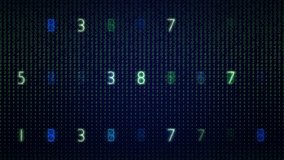 Abstract Digital Code Glowing Numbers and Matrix Effect Background. A digital background showcasing highlighted numbers within a matrix of code, representing data processing and computational concepts - Powered by Shutterstock - Get 15% off with code: PIKWIZARD15