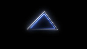 Abstract Neon line triangle concept animation. Neon Triangle Shape. - Powered by Shutterstock - Get 15% off with code: PIKWIZARD15