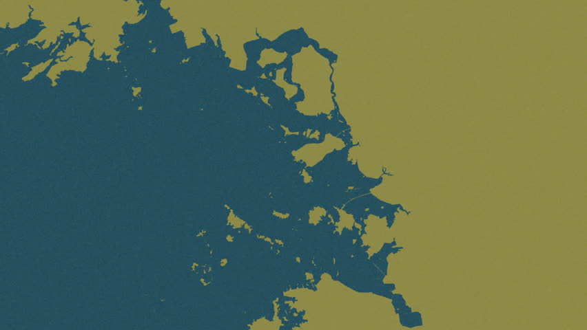 Incheon region, South Korea, extruded. Pattern map