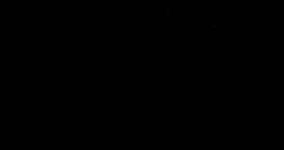 Lightning storm in the night sky at mountain. Multiple lightnings and thunders illuminate night sky and hills with firs