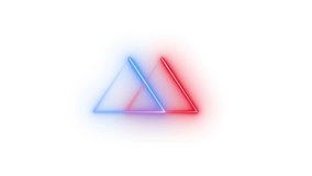 Moving neon triangle frame. Glowing neon triangular border animation.  - Powered by Shutterstock - Get 15% off with code: PIKWIZARD15
