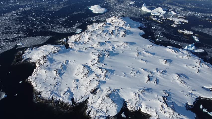 Antarctica mountains and ocean. South Pole. Antarctica seascape and landscape. Glaciers.
