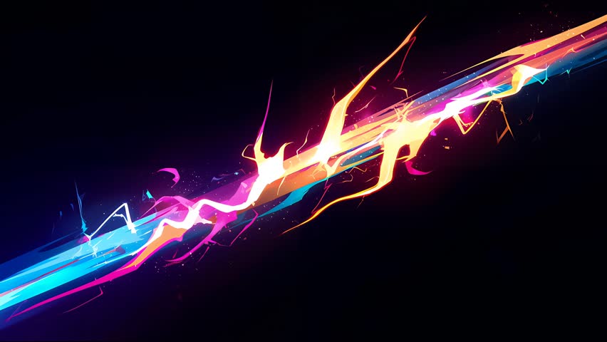 2D animated comic-inspired VFX with flashy colors and glitch sparks. Great for VJ sets, YouTube intros, and trailers.