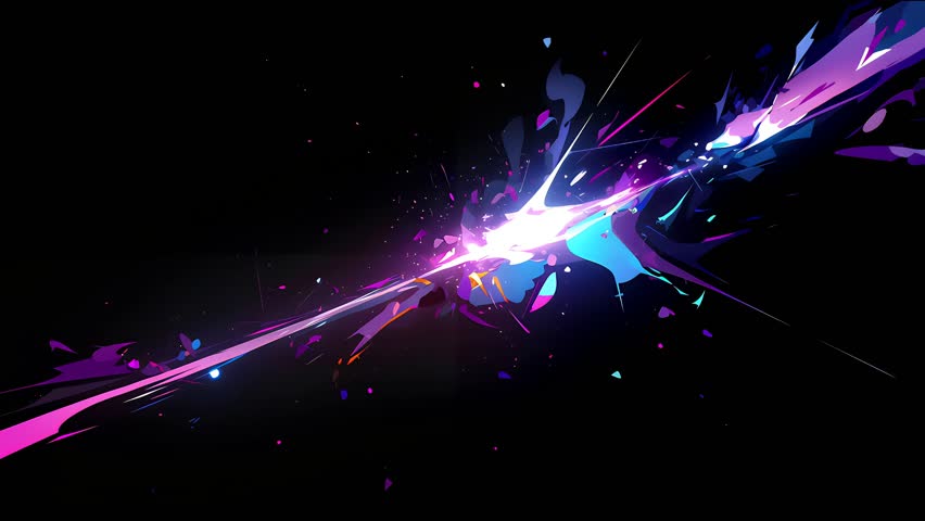 2D animated comic-inspired VFX with flashy colors and glitch sparks. Great for VJ sets, YouTube intros, and trailers.