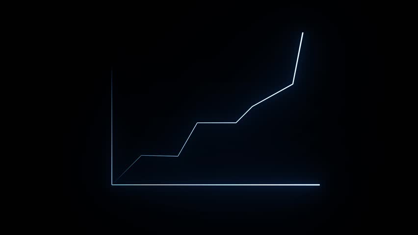 Rising neon line graph showing upwards trend in stock market. 4K resolution graphic animation. - Powered by Shutterstock - Get 15% off with code: PIKWIZARD15