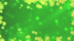 Green screen background with decorated animated snowflake pattern frame, Christmas decoration mockup, Islamic geometric pattern, patterns design animation template - Powered by Shutterstock - Get 15% off with code: PIKWIZARD15