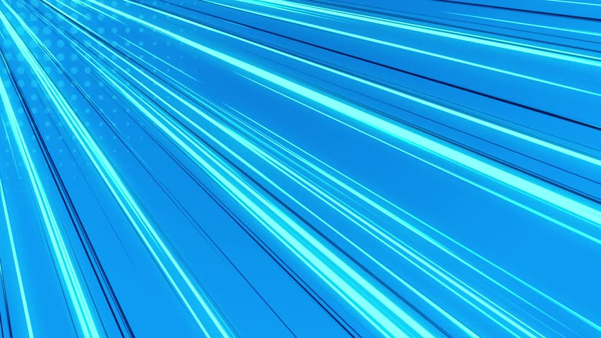 Abstract background featuring dynamic blue speed lines with halftone patterns. Perfect for comic book themes, animation transitions, futuristic visuals, or high-energy designs.
