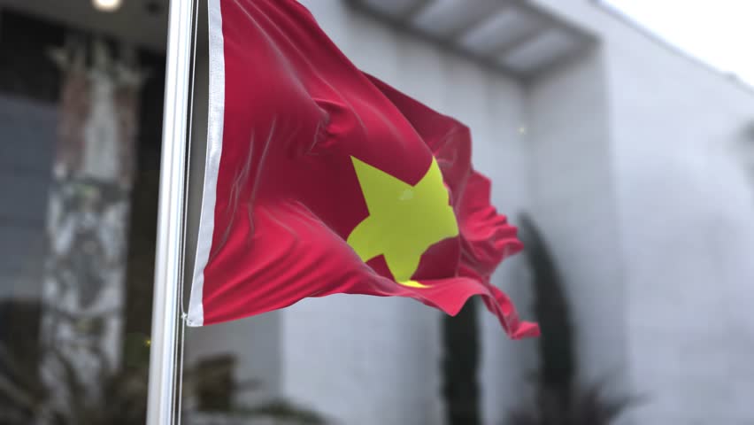 Vietnam Flag in the Wind Waving Official Flag 4K