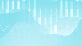 4k light blue white finance background with candlesticks. Abstract animated business pattern. Trading Charts animation illustration. Seamless loop able BG. Geometric lines dots waves shape graphs bar - Powered by Shutterstock - Get 15% off with code: PIKWIZARD15