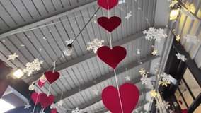 Hanging Hearts and Snowflakes Holiday Decoration - Powered by Shutterstock - Get 15% off with code: PIKWIZARD15