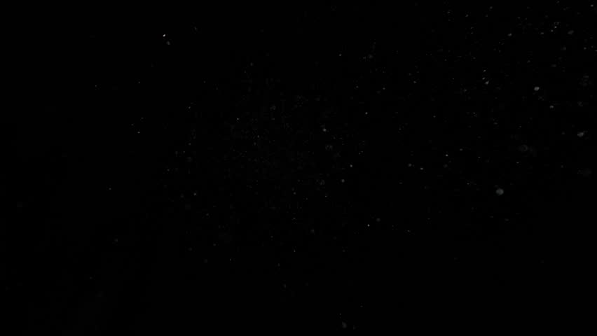 Super Slow Motion Dust Particles Floating in Air, Atmospheric Overlay at 1000fps