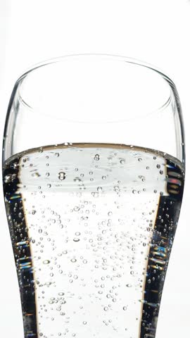 serving gas water on glass