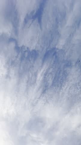beautiful and amazing blue sky with clouds like waves on the sea