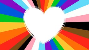 white heart on background lgbt symbol, rainbow flag, lgbtq pride month - Powered by Shutterstock - Get 15% off with code: PIKWIZARD15