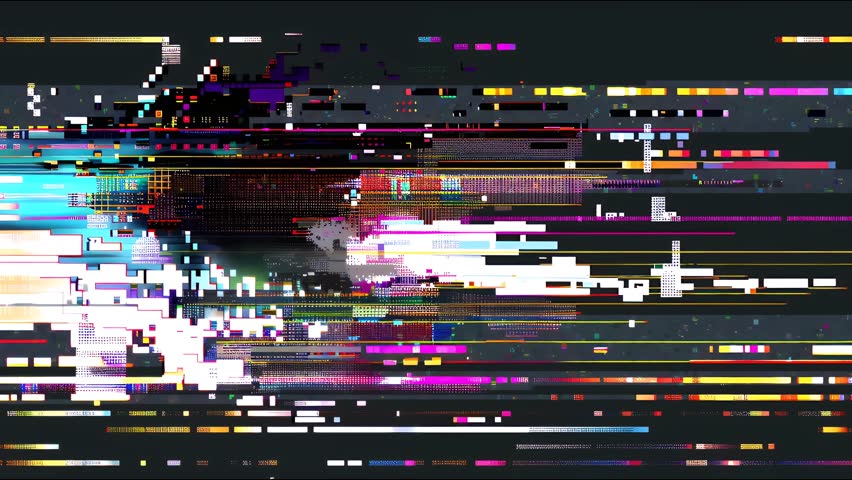 A glitched interface loop featuring 8-bit error visuals and compressed artifacts. Designed for futuristic tech content and computer UI effects