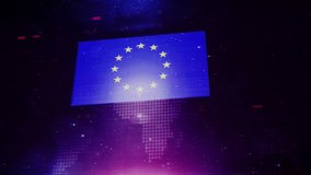 European Union Economy With Decrease Bar Chart Graph And Arrow Red V02 - Powered by Shutterstock - Get 15% off with code: PIKWIZARD15