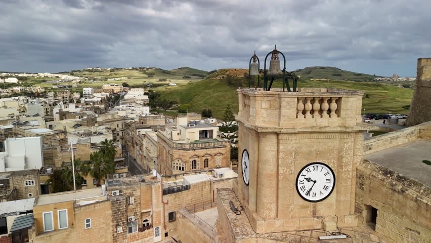  Citadel of Gozo with stunning aerial views of Malta historic architecture and surrounding landscapes