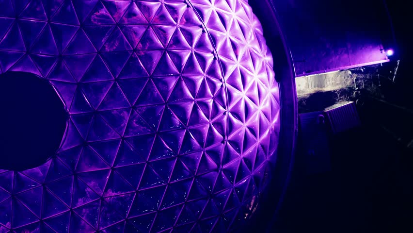 Aerial shot of the botanical center in downtown Des Moines Iowa