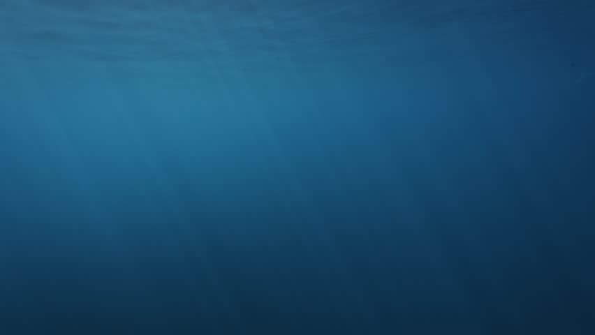 Clear blue ocean. Underwater shot of the smooth water surface