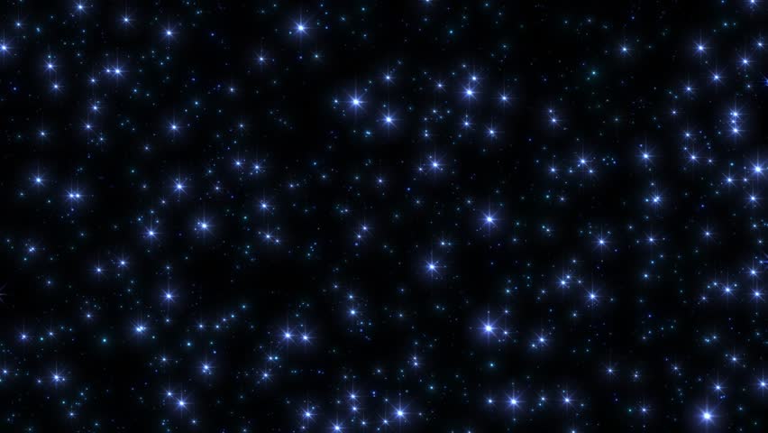 Abstract particle rain background. Blue shiny stars sparkle and glow, particle falling animation, abstract new year and christmas, background
