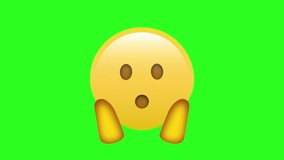 shocked emoji animation on green screen with 4k video quality - Powered by Shutterstock - Get 15% off with code: PIKWIZARD15