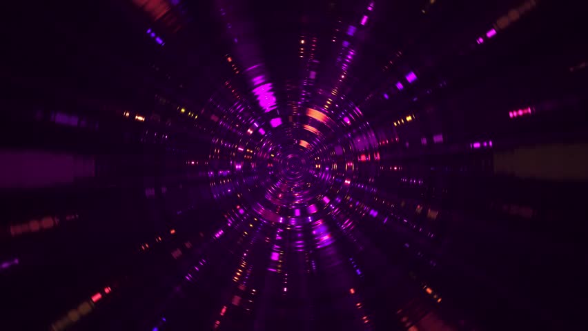 Shiny glittering neon disco lights background with glowing rippling light beams effect. Suitable as a party or music background. Dynamic full HD and looping animation.