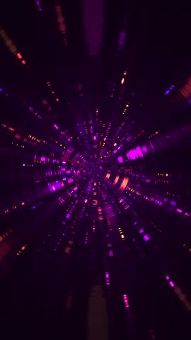 Shiny glittering neon disco lights background with glowing rippling light beams effect. Suitable as a party or music background. Dynamic full HD and looping vertical animation.