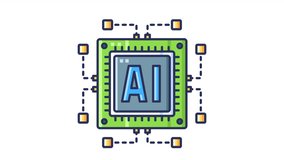 A sequence showcasing intricate AI circuit board designs and layouts in detailed frames. Looping Animation. - Powered by Shutterstock - Get 15% off with code: PIKWIZARD15