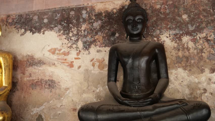 Buddha at Wat Suthat Thepwararam (Suthat Temple), Bangkok. It is located near Khao Sarn Road. It is one of the oldest temples in Bangkok. 