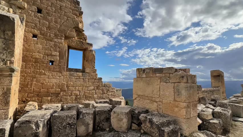 Walking Through Ancient Alahan Monastery Ruins with Scenic Mountain View