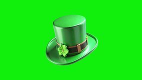 Saint Patrick's Day Hat green screen or chroma key animation - Powered by Shutterstock - Get 15% off with code: PIKWIZARD15