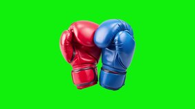 Red and blue boxing gloves green screen or chroma key animation - Powered by Shutterstock - Get 15% off with code: PIKWIZARD15