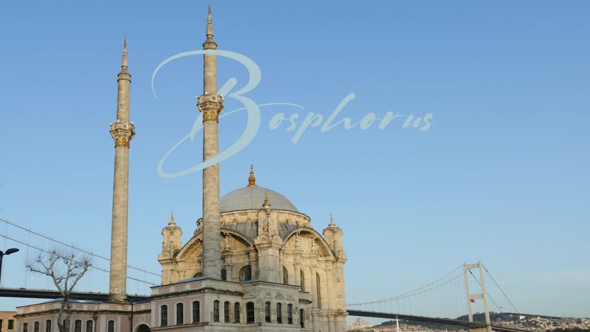 View of Ortakoy Mosque at Night in Istanbul