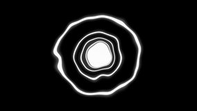 Round white Infinite Tunnel on black background. Infinity flight through white circle ring tunnel. - Powered by Shutterstock - Get 15% off with code: PIKWIZARD15