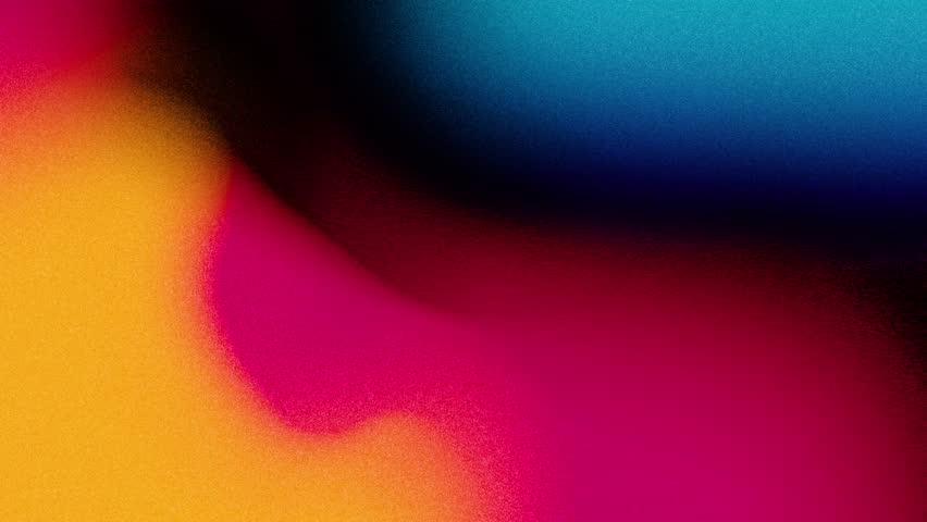Noise texture animated grainy background, abstract vibrant color gradient wave shape
