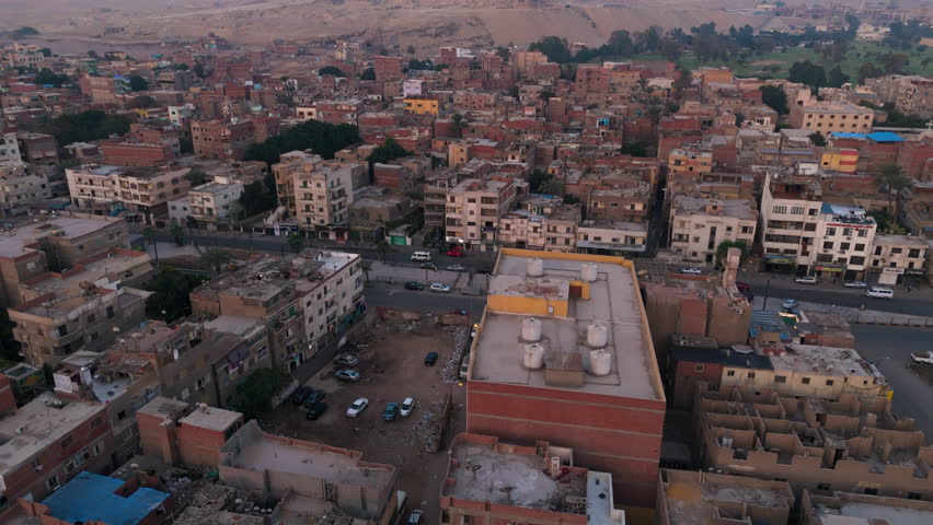 Drone Shot Of Pyramids At The Giza Plateau In Cairo Egypt