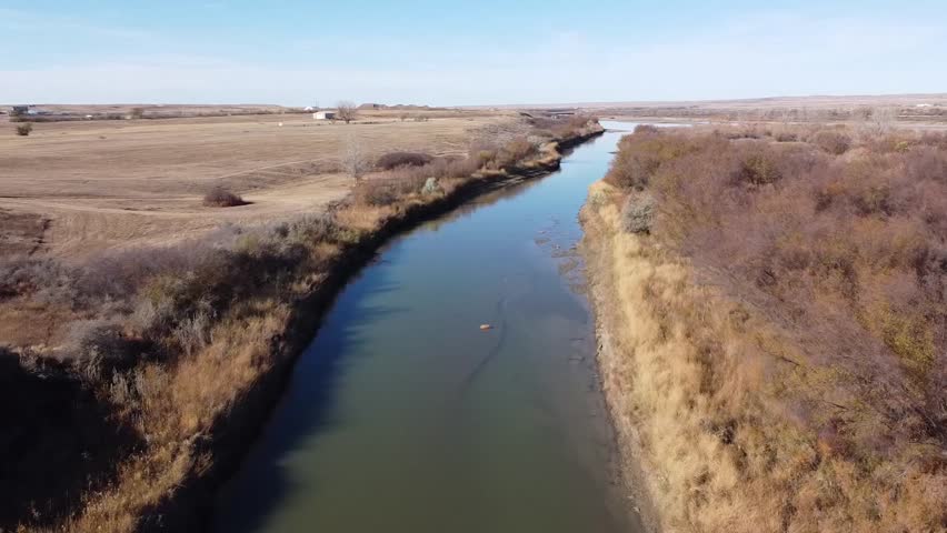 The Red Deer River and the surrounding area in Alberta Canada.