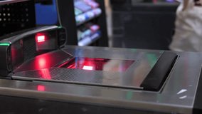 Shopper scanning groceries at self service kiosk, efficiently processing items using automated barcode technology in modern retail environment - Powered by Shutterstock - Get 15% off with code: PIKWIZARD15