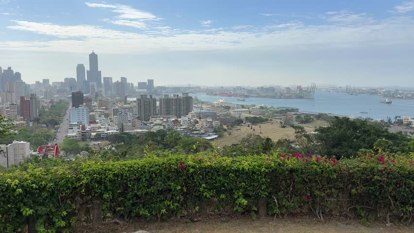 Kaohsiung city taiwan view of the city port skyline taiwanese asian skyline buildings