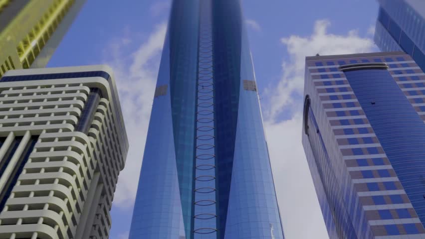 An amazing video taken from in front of a building.