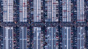 Vertical aerial view of Central de Abasto, Mexico’s largest wholesale market, revealing structured warehouse rows and vibrant commercial activity. - Powered by Shutterstock - Get 15% off with code: PIKWIZARD15
