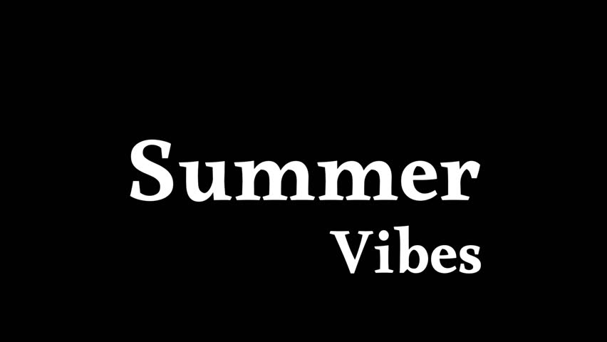 Summer Vibes 3D Animated 4K Video On Black Background