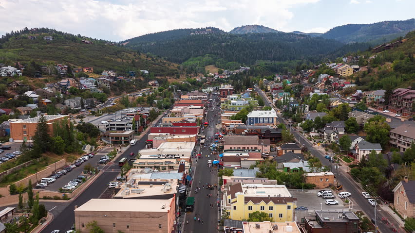 Aerial View Of Park City In Summer In Utah, USA.