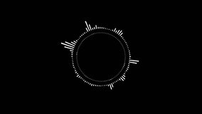 Circular interface audio voice speech circular waveform patterns. Loop ready animations. Black and white background versions.  - Powered by Shutterstock - Get 15% off with code: PIKWIZARD15