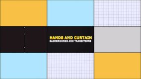 Hands And Curtain Backgrounds And Transitions Motion Graphics Pack is a set of transition scenes in which animated hands break through layers of fabric to reveal content underneath. Full HD resolution - Powered by Shutterstock - Get 15% off with code: PIKWIZARD15